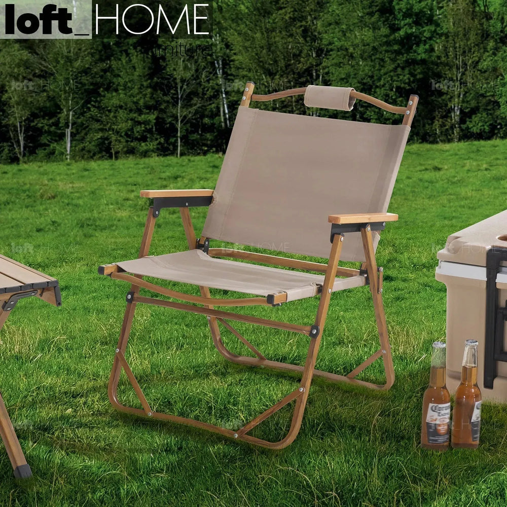 Modern outdoor foldable dining chair traveler primary product view.