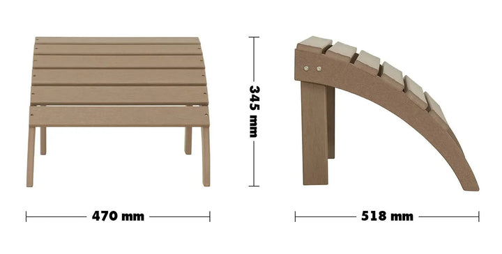 Modern Outdoor Ottoman TIMBERLAND