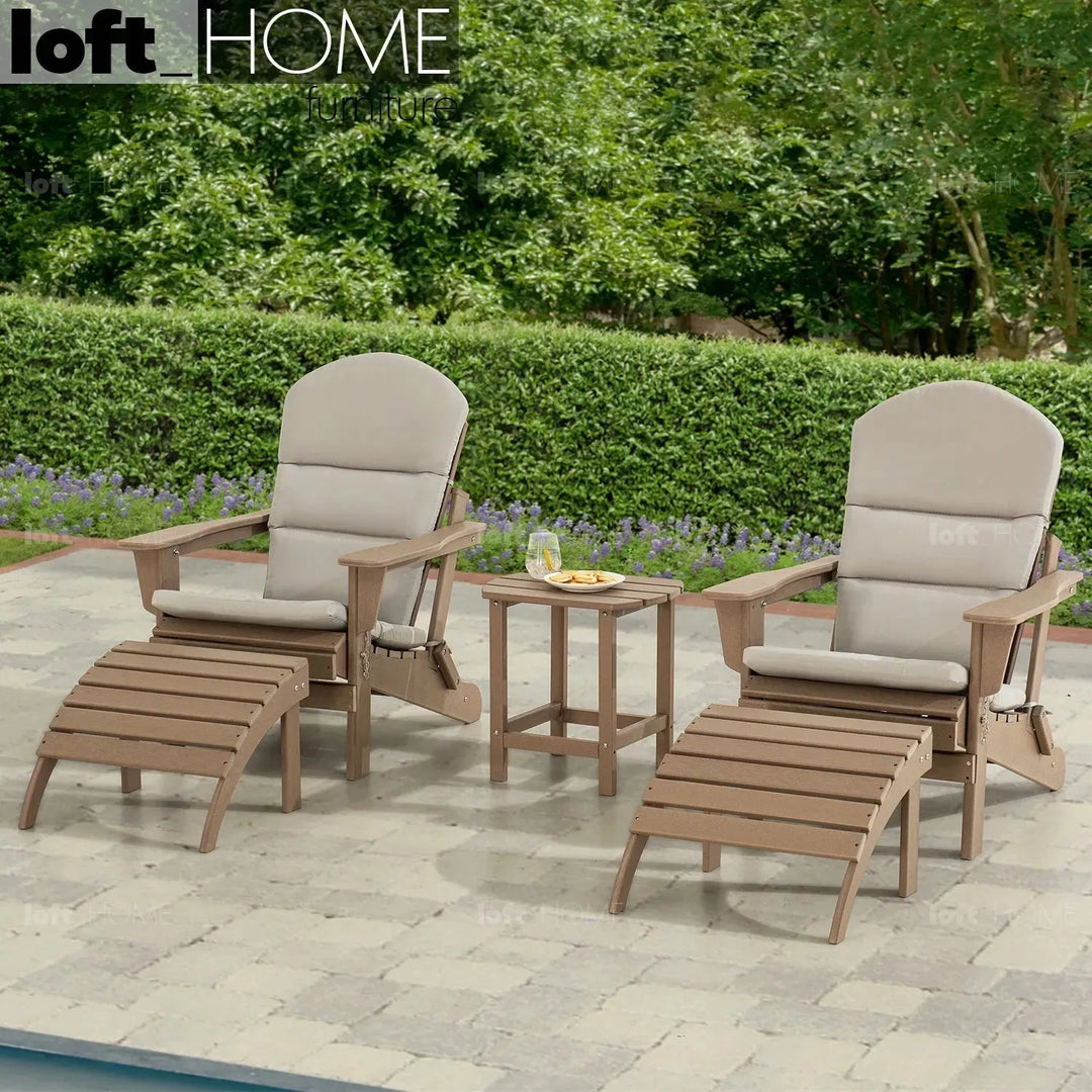 Modern outdoor ottoman timberland primary product view.