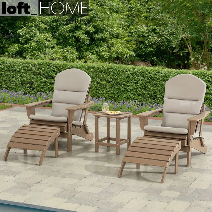 Modern outdoor ottoman timberland primary product view.