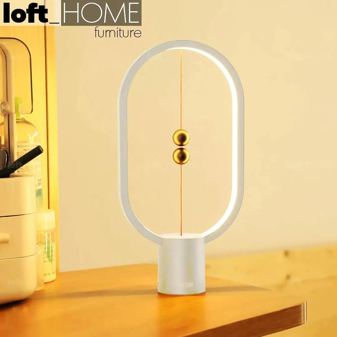 Modern plastic charging table lamp heng l with context.