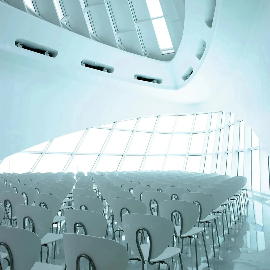Contemporary plastic dining chair globus detail 3.
