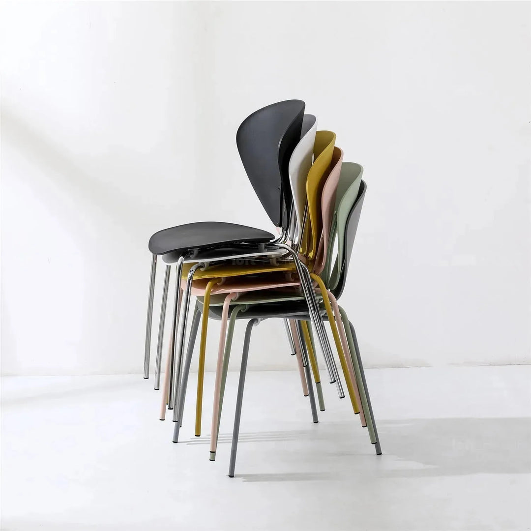 Contemporary plastic dining chair globus detail 17.