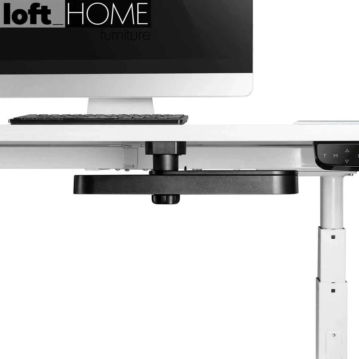 Modern plastic under desk swivel storage tray with mouse platform decor conceptual design.