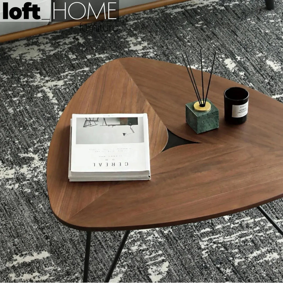 Modern plywood coffee table sara with context.