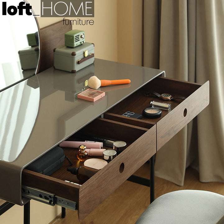 Modern plywood dressing table wave grey in details.