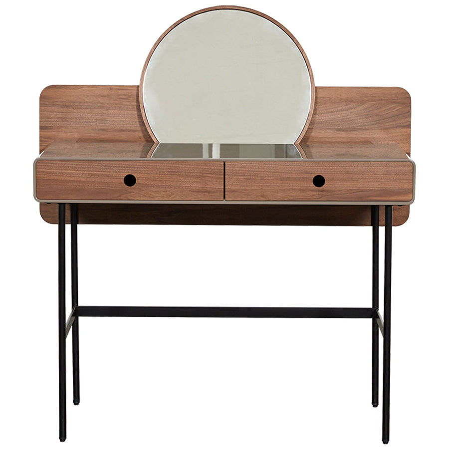 Modern plywood dressing table wave grey in white background.