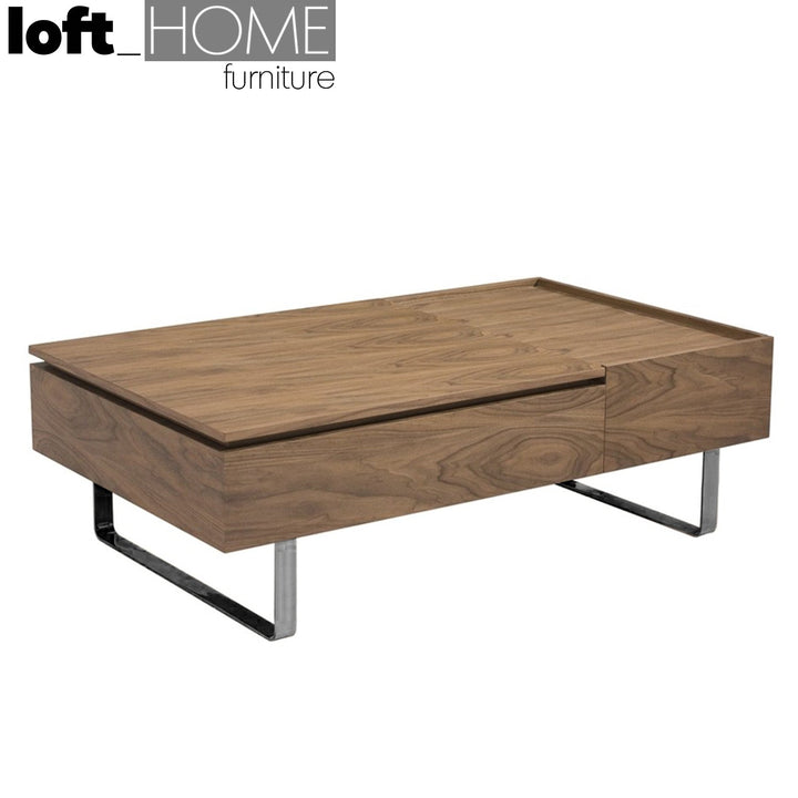 Modern plywood lift top coffee table luca in real life style.
