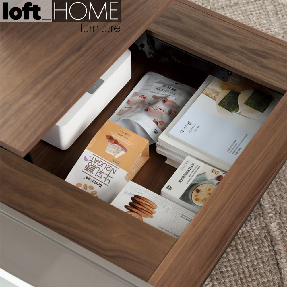 Modern plywood lift top coffee table luca primary product view.
