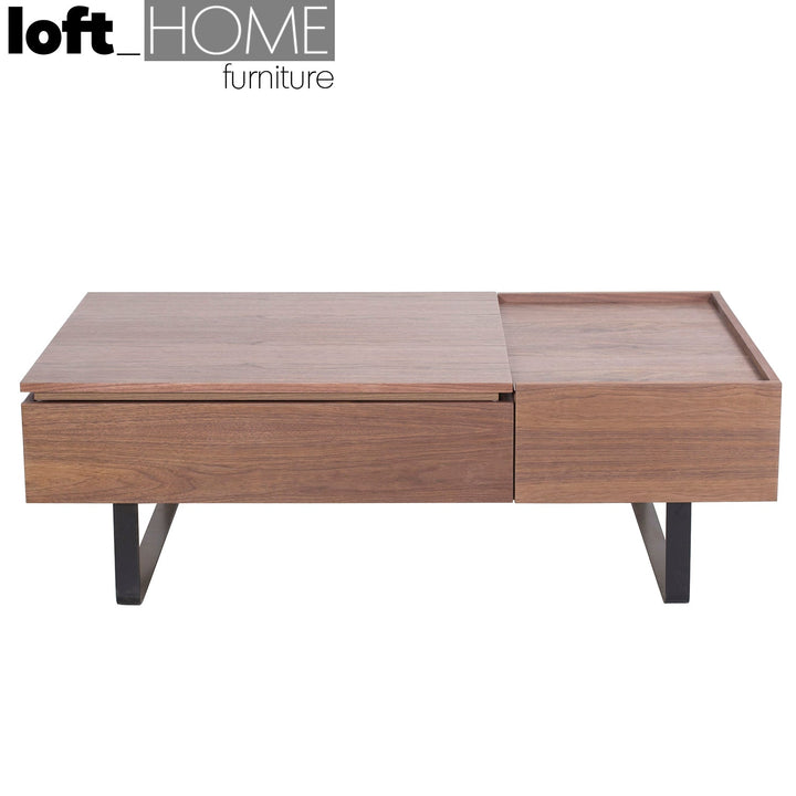 Modern plywood lift top coffee table luca in details.