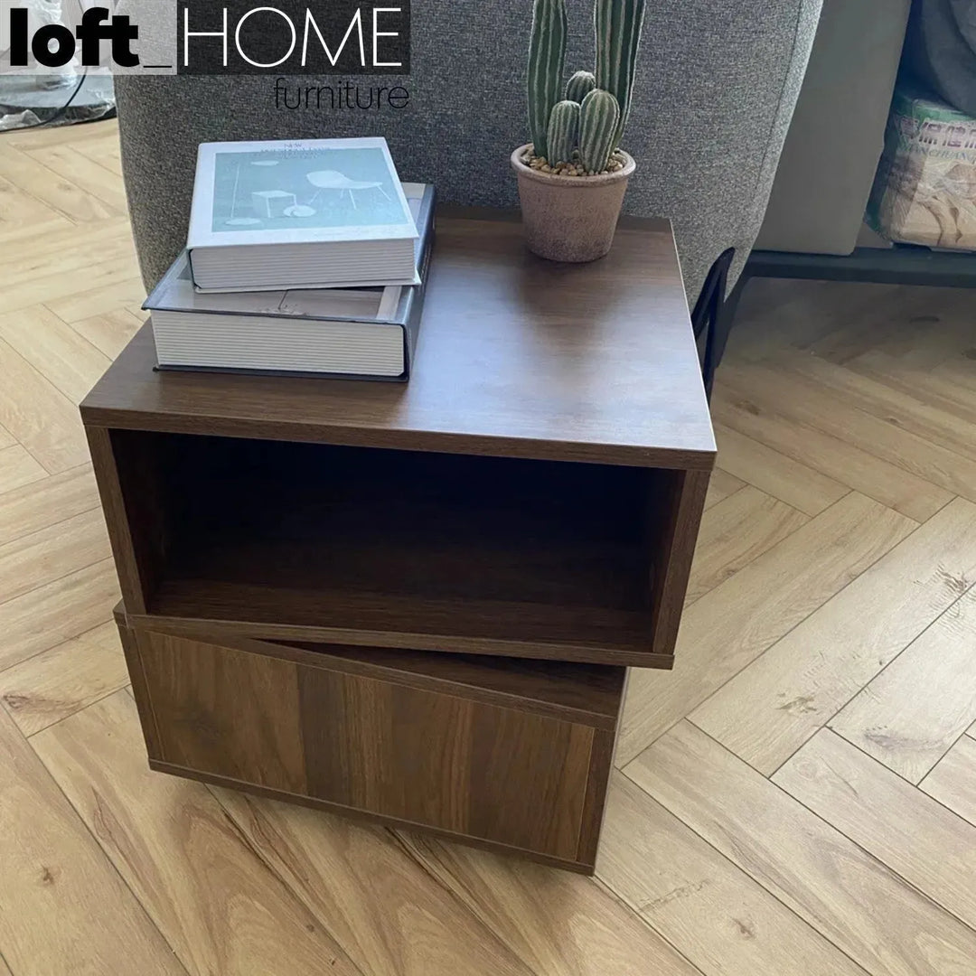 Modern plywood revolving side table jana conceptual design.