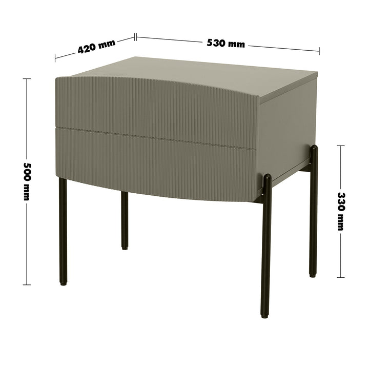 Modern plywood side table laure size charts.