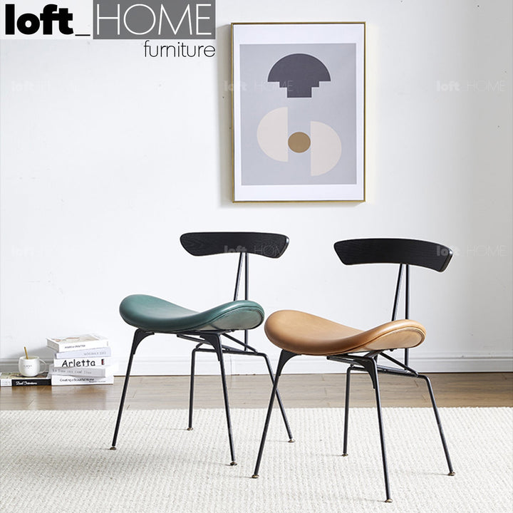 Modern pu leather dining chair 2pcs set toledo primary product view.