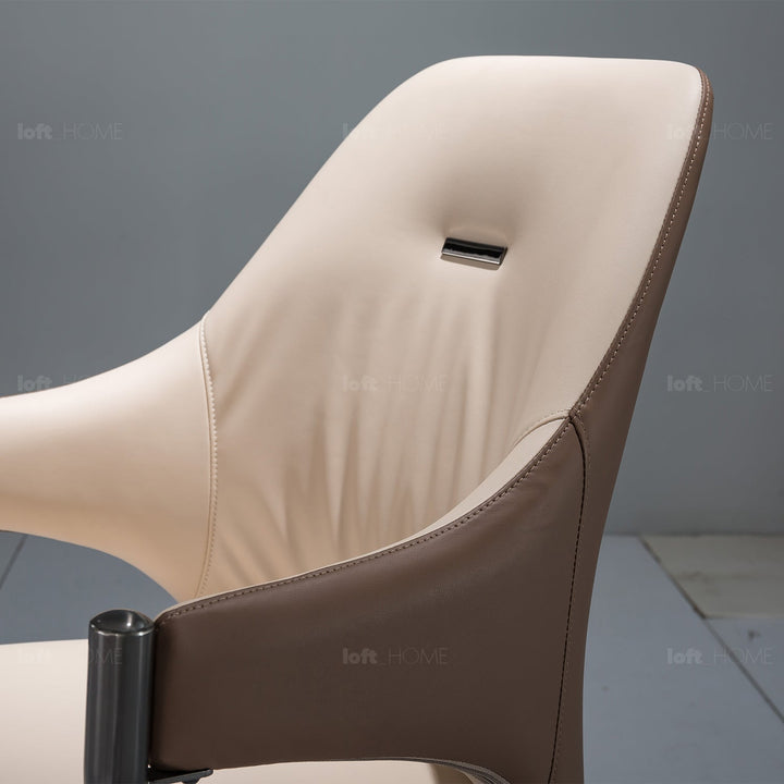 Modern pu leather dining chair aye in real life style.