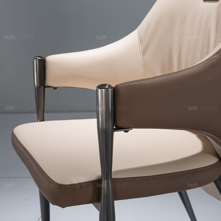 Modern pu leather dining chair aye with context.