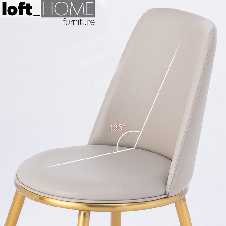 Modern pu leather dining chair seashell environmental situation.