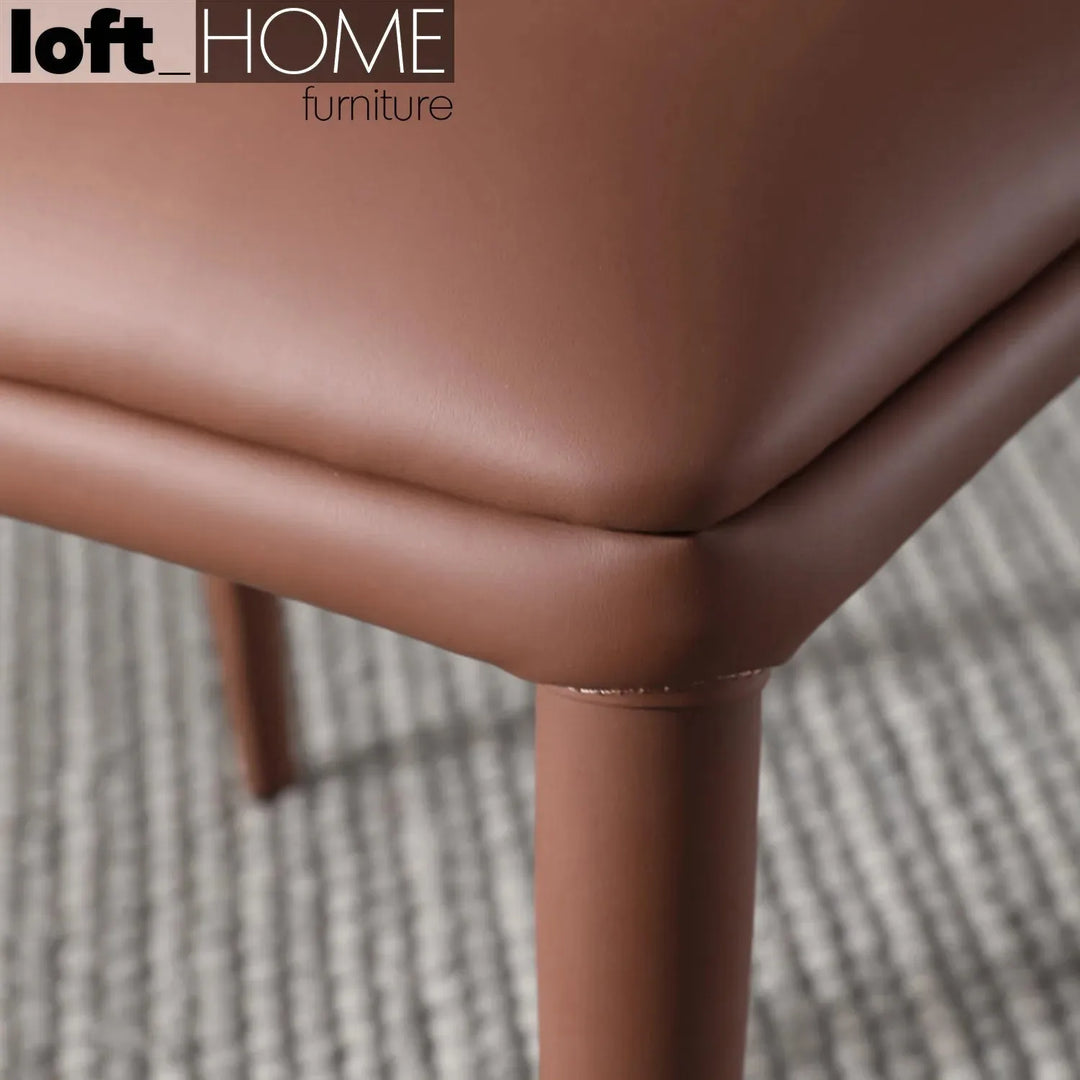 Modern pu leather dining chair sienna layered structure.