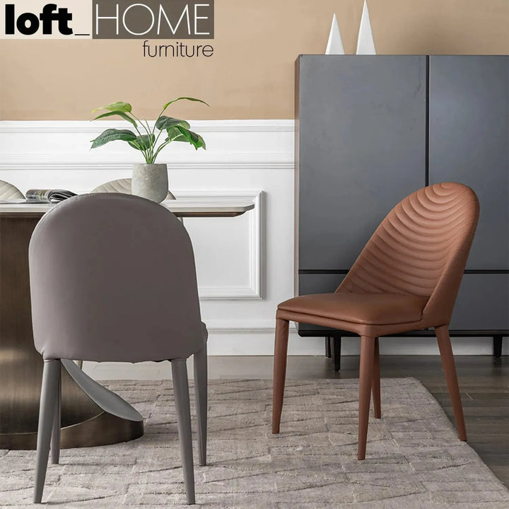 Modern pu leather dining chair sienna detail 4.