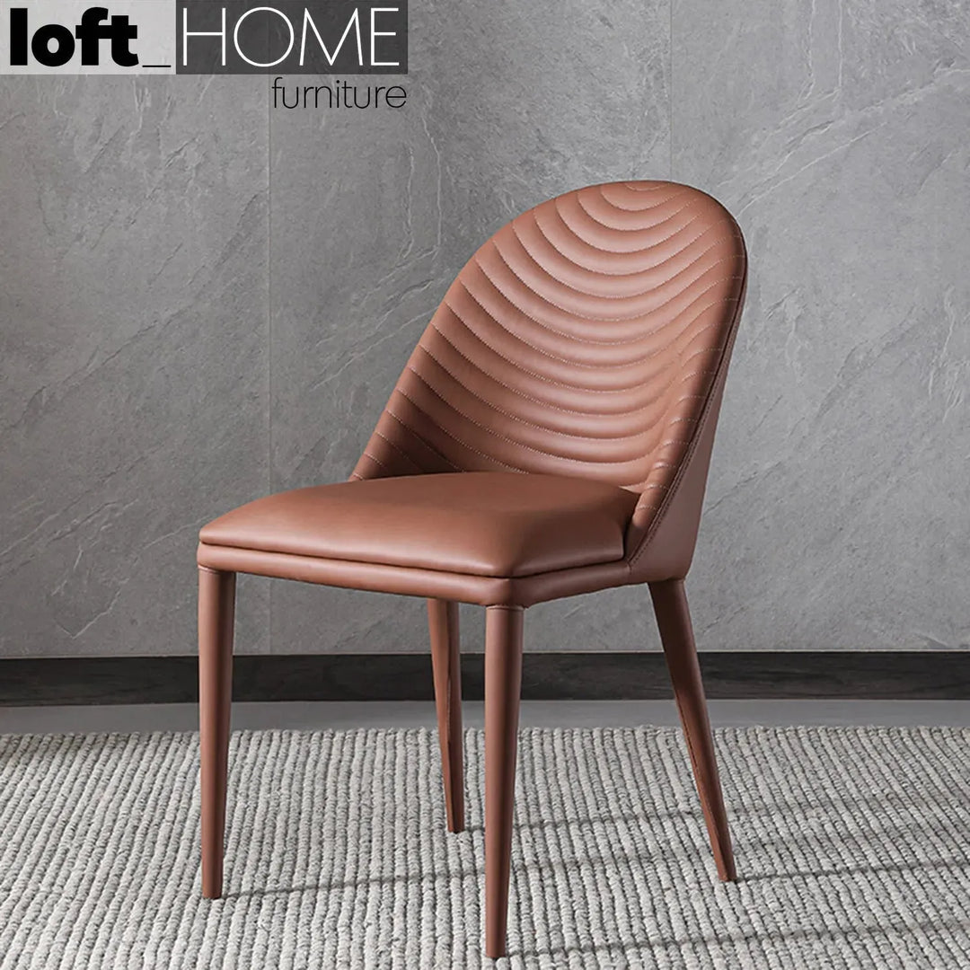 Modern pu leather dining chair sienna primary product view.