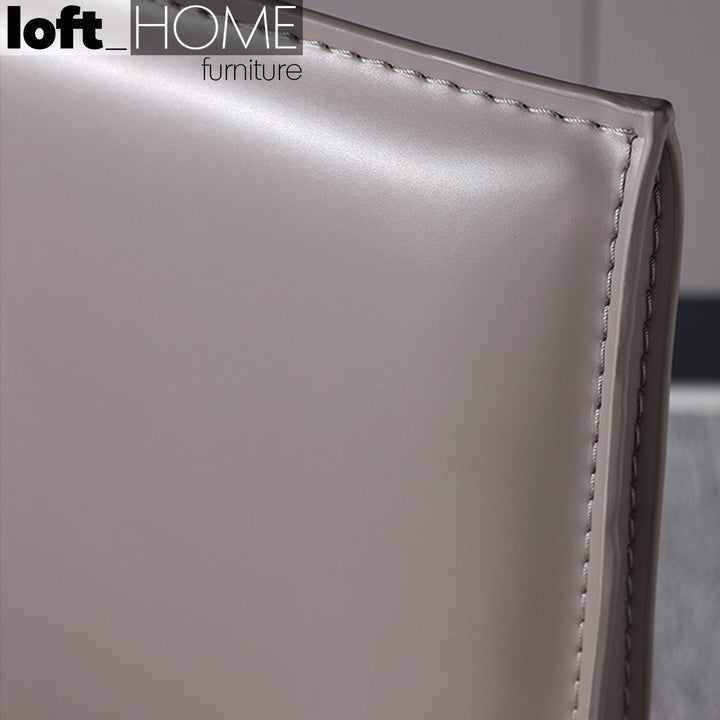 Modern pu leather dining chair silver with context.
