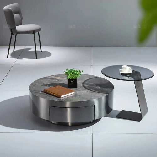 Modern Sintered Stone Coffee Table 2pcs Set BONIS GREY Good to Know Preview-1
