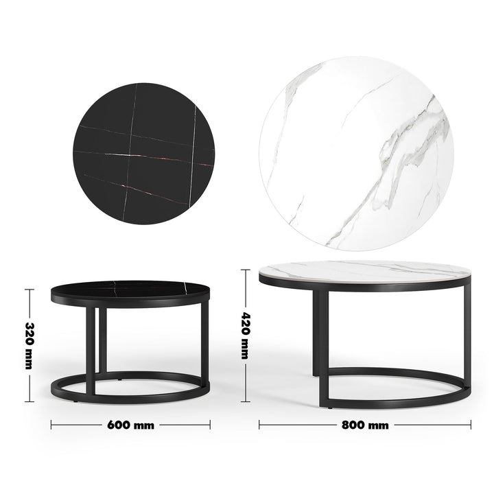 Modern Sintered Stone Coffee Table BLACK