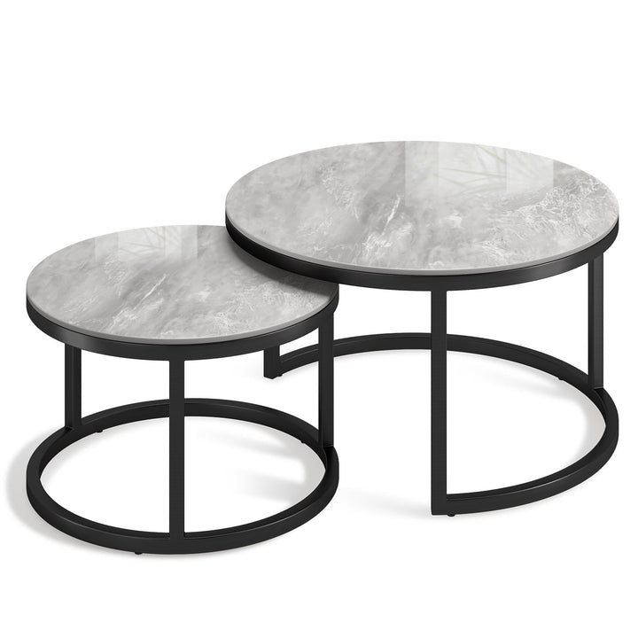 Modern sintered stone coffee table black situational feels.