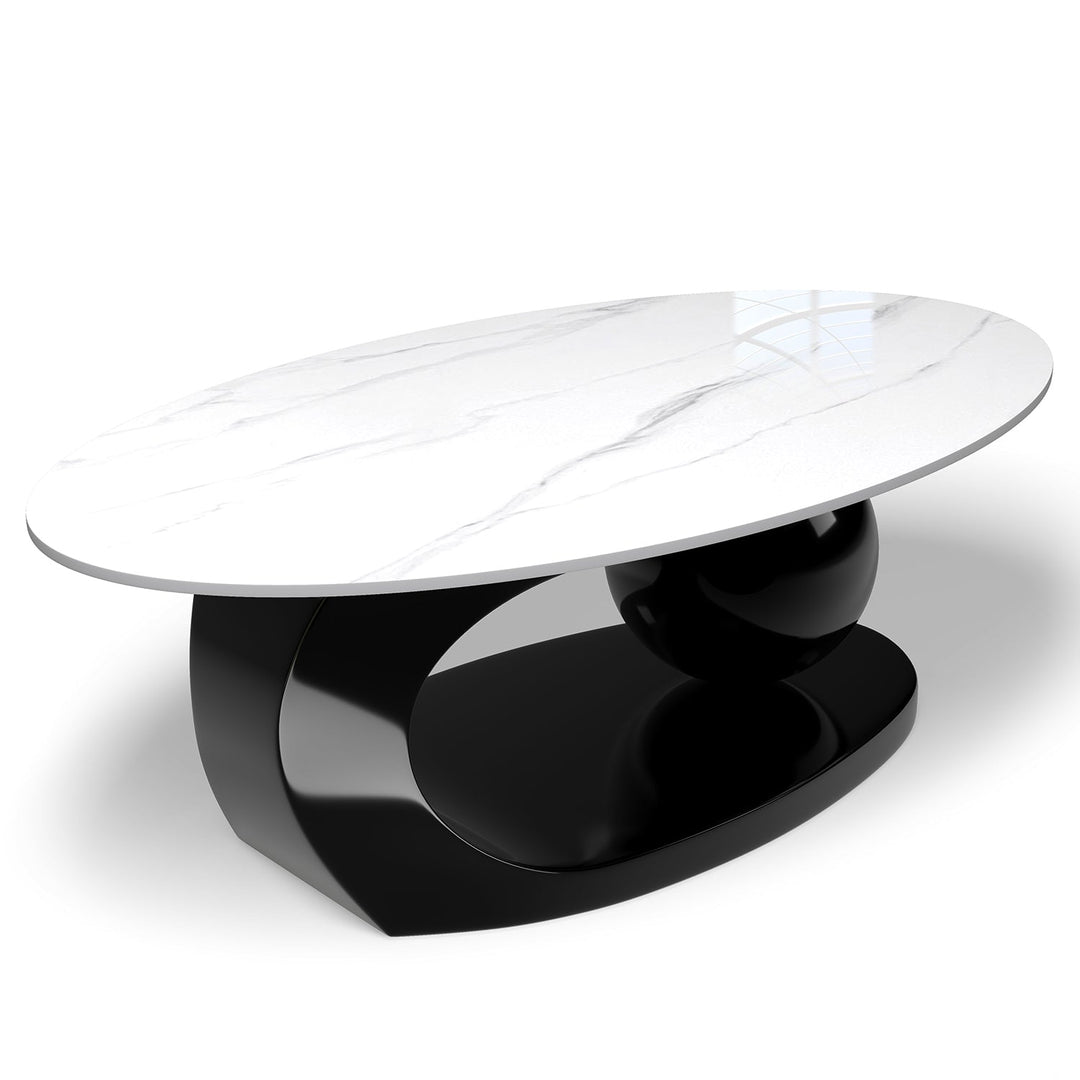 Modern sintered stone coffee table globe black situational feels.