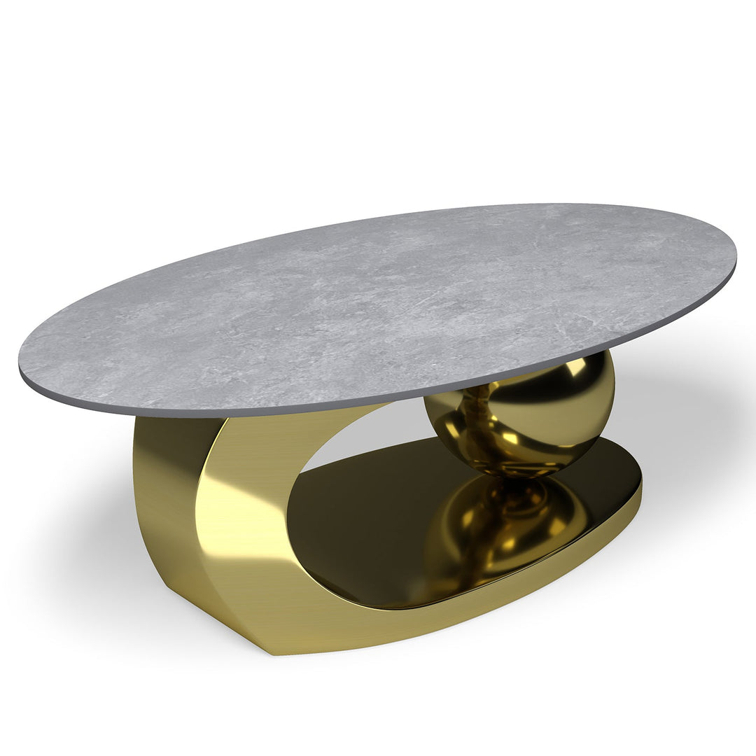 Modern sintered stone coffee table globe gold environmental situation.