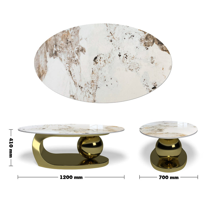 Modern sintered stone coffee table globe gold size charts.
