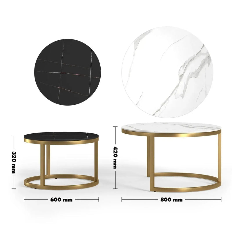 Modern sintered stone coffee table gold size charts.