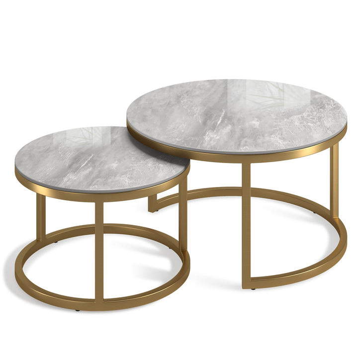 Modern sintered stone coffee table gold situational feels.