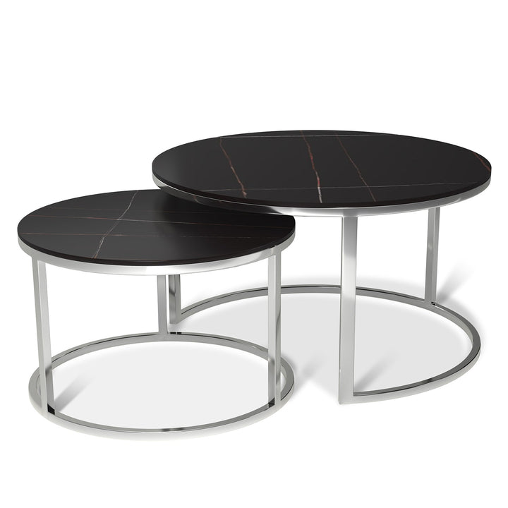 Modern sintered stone coffee table silver environmental situation.