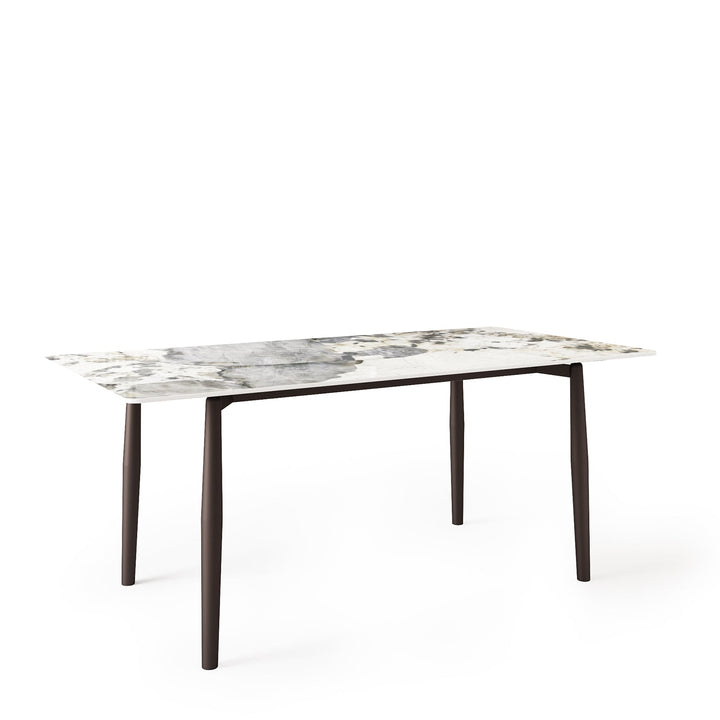 Modern sintered stone dining table ailsa layered structure.