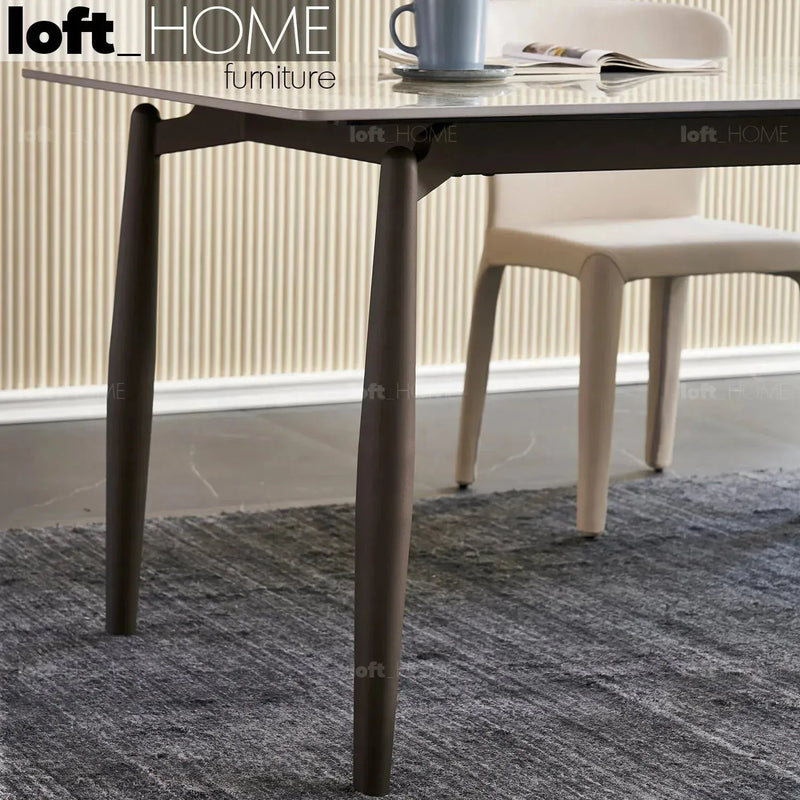 Modern sintered stone dining table ailsa in real life style.
