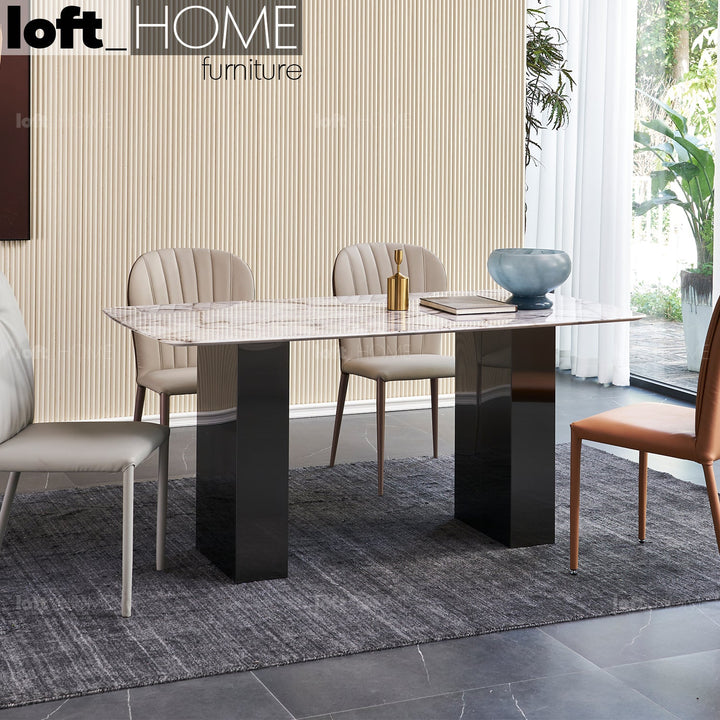 Modern sintered stone dining table blake primary product view.