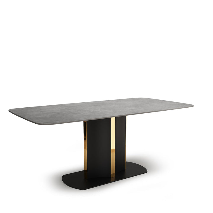 Modern sintered stone dining table cameo environmental situation.