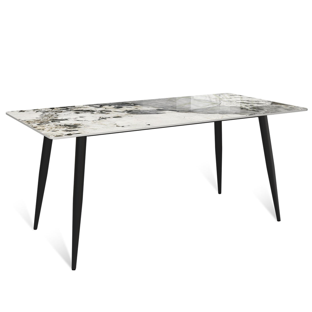 Modern sintered stone dining table celeste layered structure.