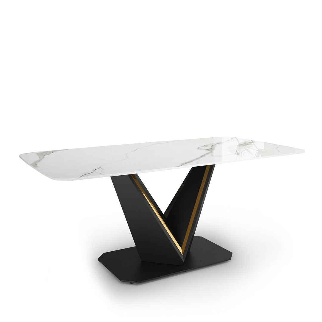 Modern sintered stone dining table edwin conceptual design.