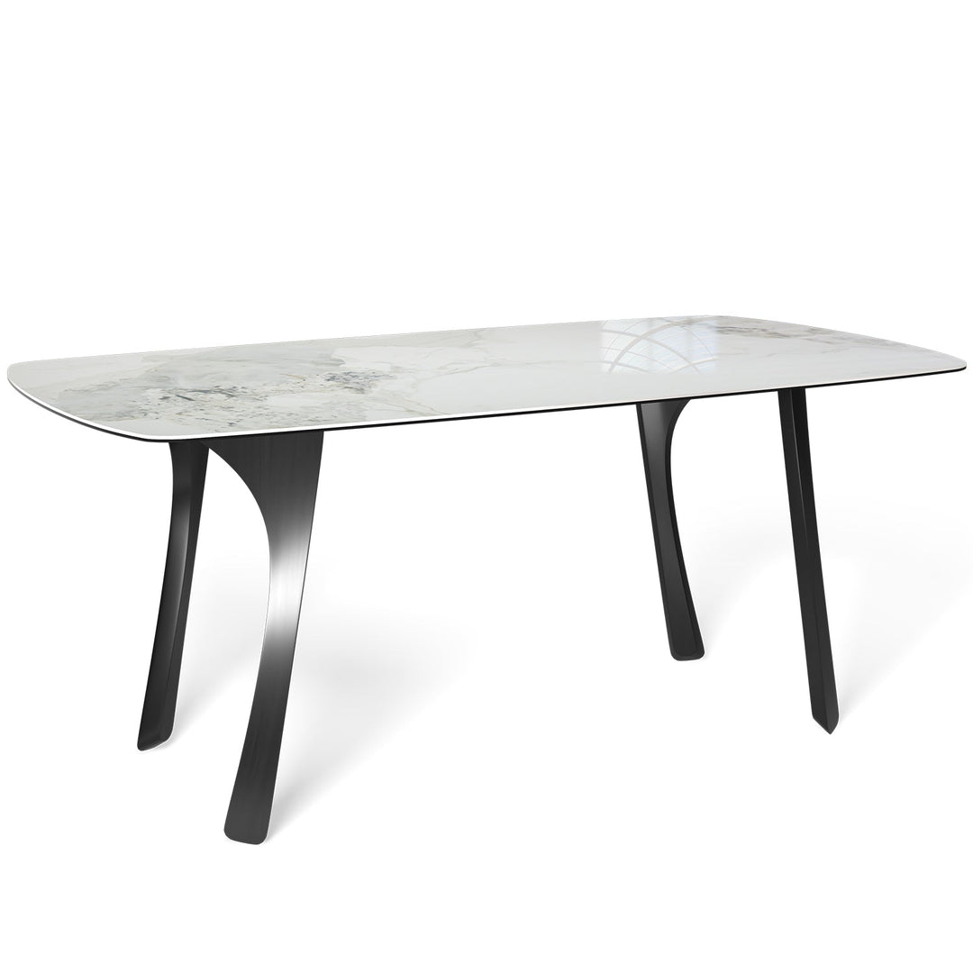 Modern sintered stone dining table fly grey detail 1.