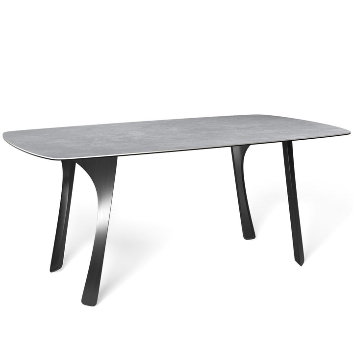 Modern sintered stone dining table fly grey conceptual design.