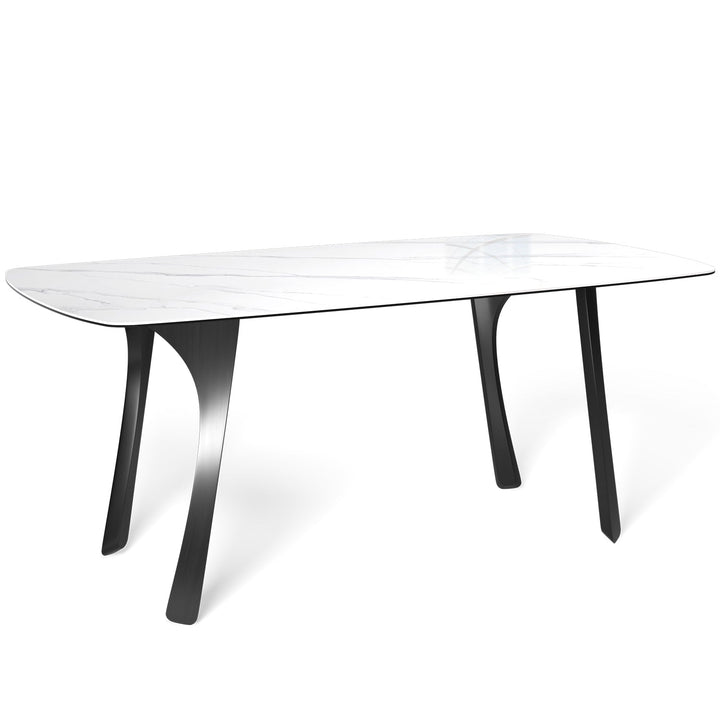 Modern sintered stone dining table fly grey situational feels.