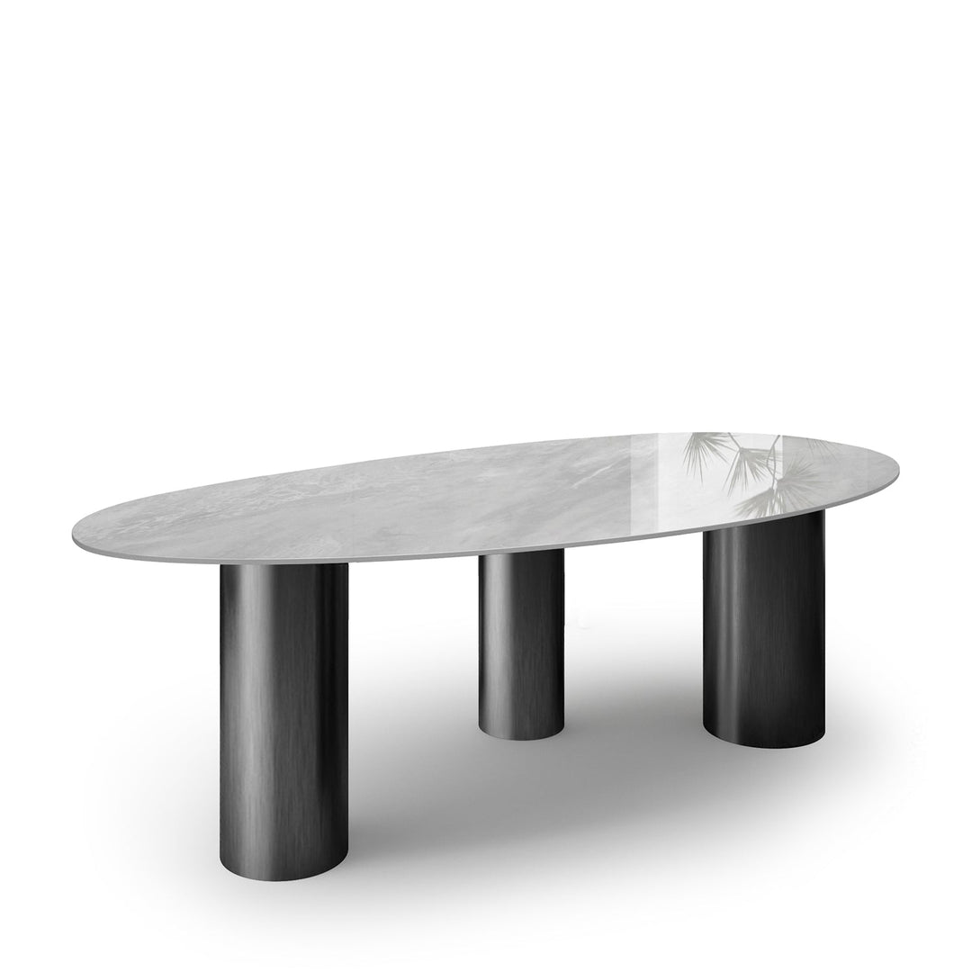 Modern sintered stone dining table lagos dark grey situational feels.