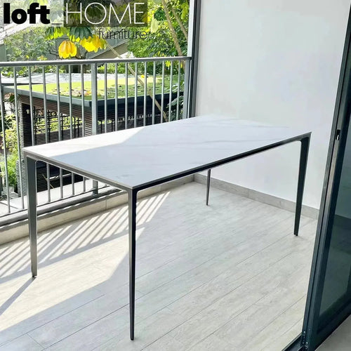 Minimalist Sintered Stone Dining Table LONG ISLAND GREY Good to Know Preview-1