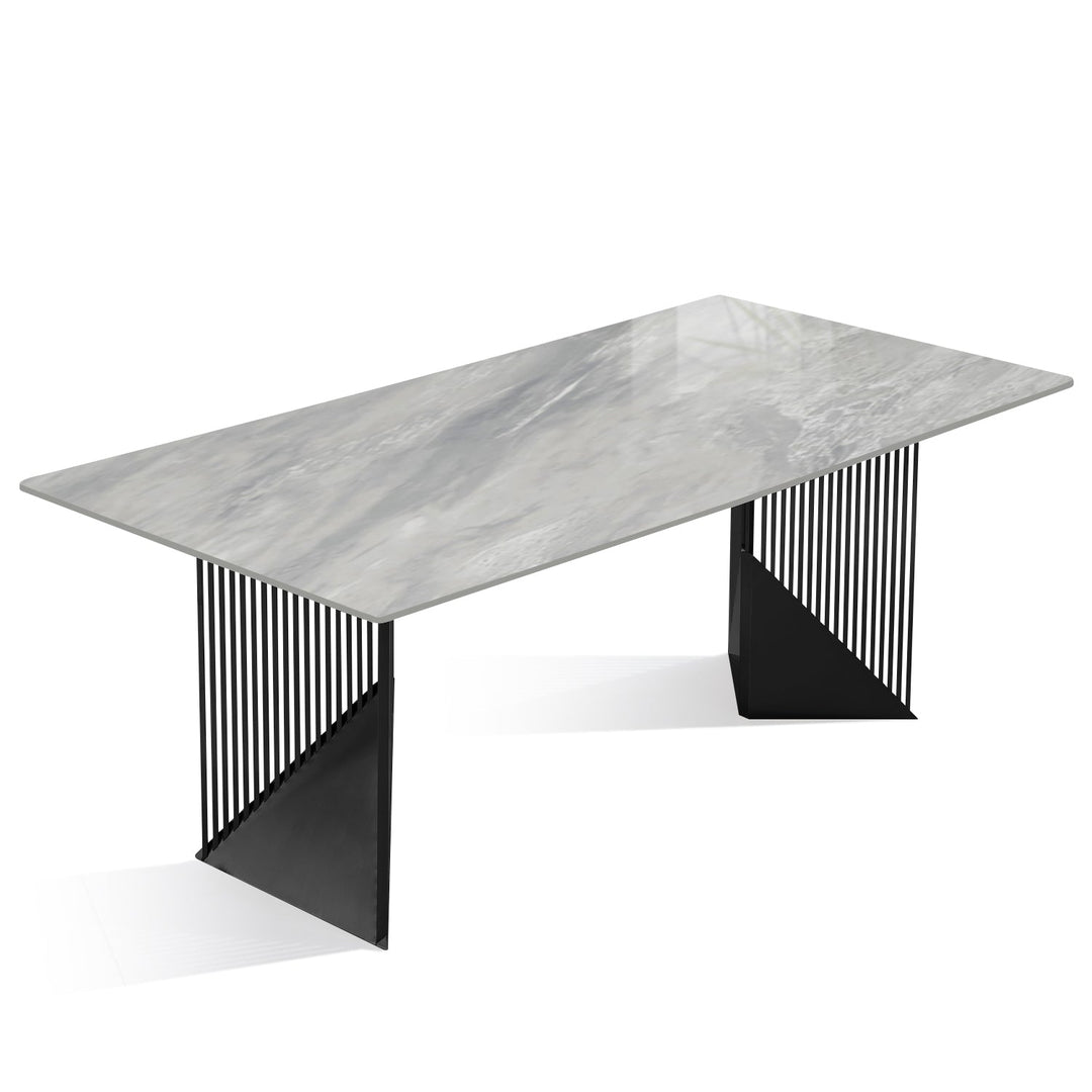Modern sintered stone dining table obsidian situational feels.