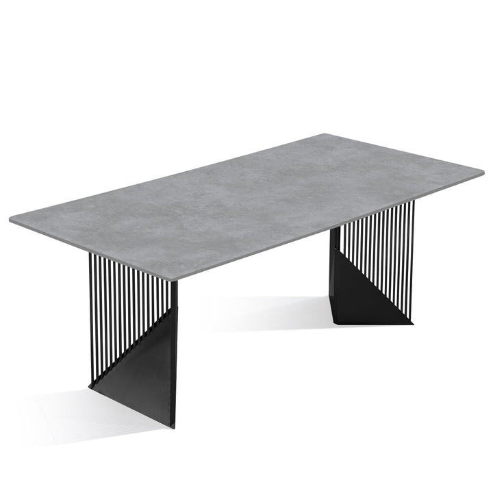 Modern sintered stone dining table obsidian environmental situation.