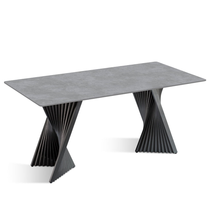 Modern sintered stone dining table spiral environmental situation.