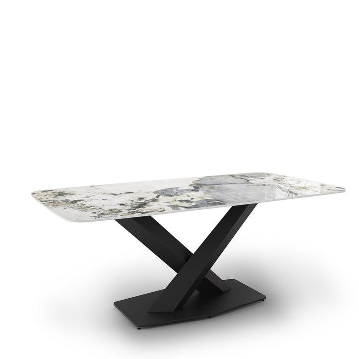 Modern sintered stone dining table stratos black situational feels.