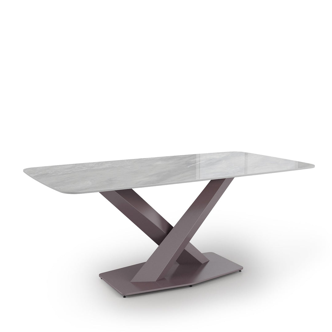Modern sintered stone dining table stratos dull gold situational feels.