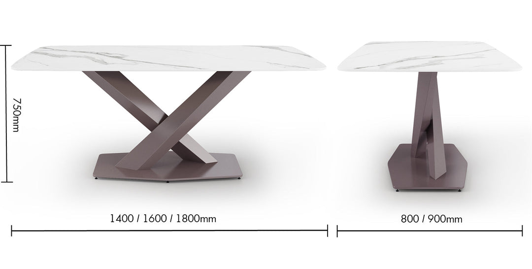 Modern sintered stone dining table stratos dull gold size charts.